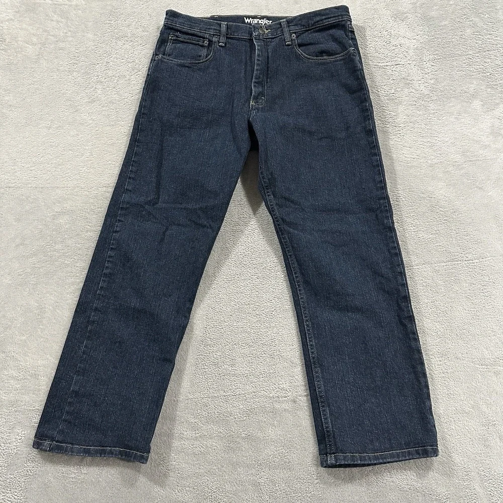 Wrangler Jeans Men 34 x 29* Straight Blue Relaxed Baggy Vtg Y2K